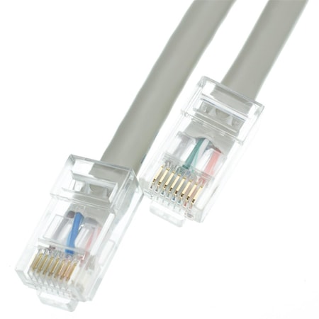 Cable Wholesale 6 in. Cat5e Gray Ethernet Patch Cable, Bootless 10X6-12100.5